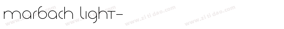 Marbach light字体转换